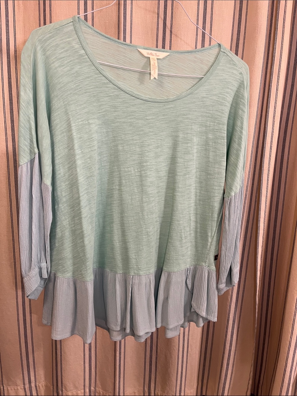 Matilda Jane Mint Ruffle-Hem Tunic
